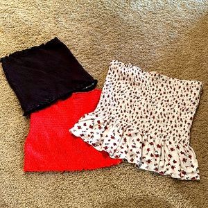 Assortment of summer tube tops